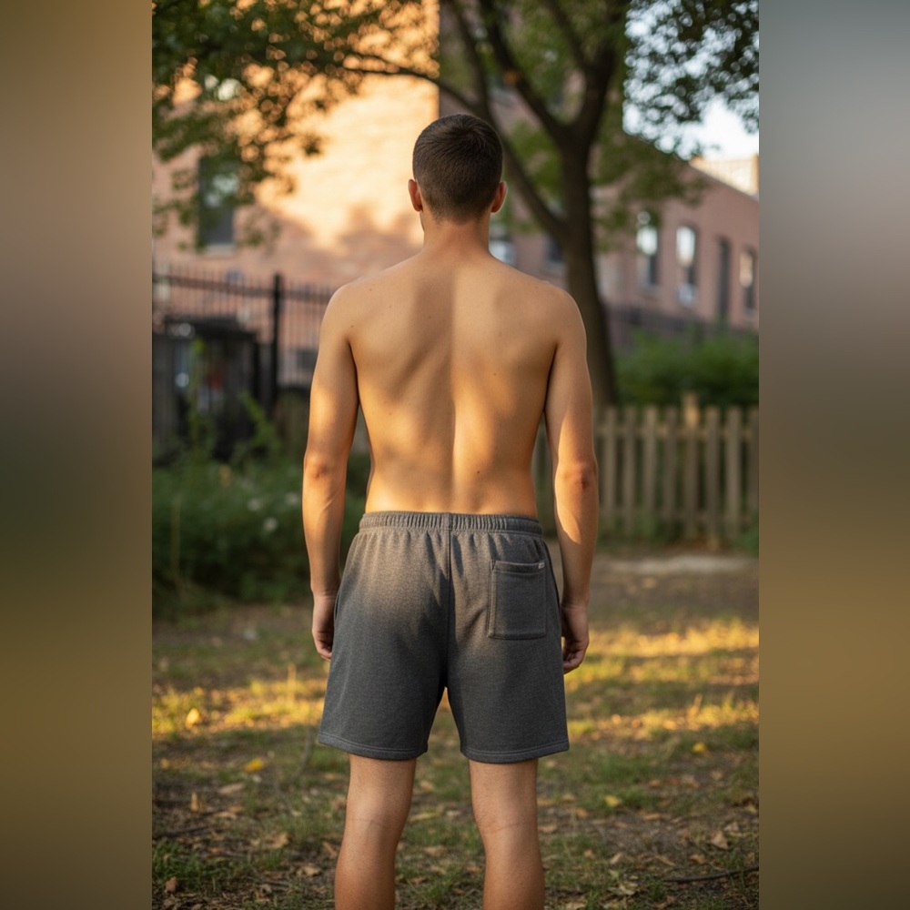 PacSun Fleece Gray Sweat Shorts - Picture 3 of 5